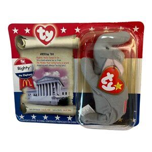 VTG 2000 Ty Beanie Baby “Righty the Elephant” – McDonald’s Exclusive – NIP